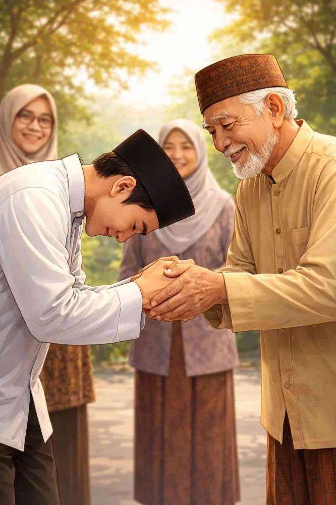 adab kepada orang tua: Dalil Al-Qur'an dan Hadits Hormat Kepada Orang Tua sebagai