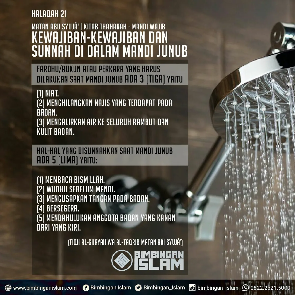 Kaitan Rukun Mandi Wajib dengan Ibadah Lainnya