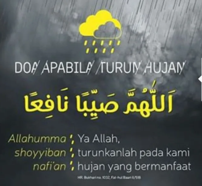 doa turun hujan: Adab Menyambut Hujan Menurut Tuntunan Nabi