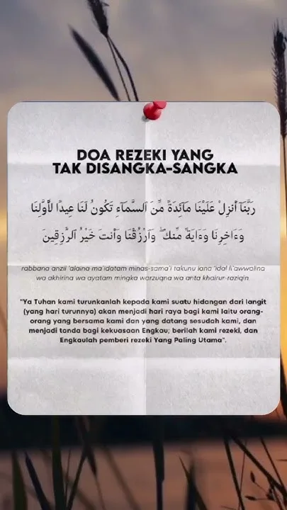 doa minta rezeki tak terduga