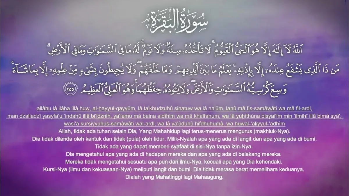 ayat kursi untuk rezeki: Adab dan Tata Krama saat Mengamalkan Doa Ayat Kursi