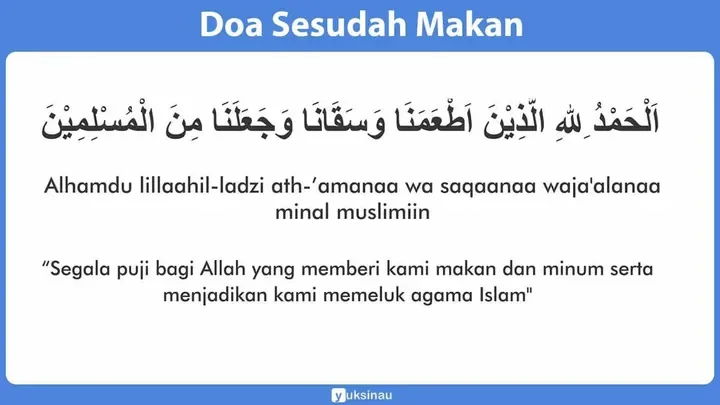 doa sesudah makan