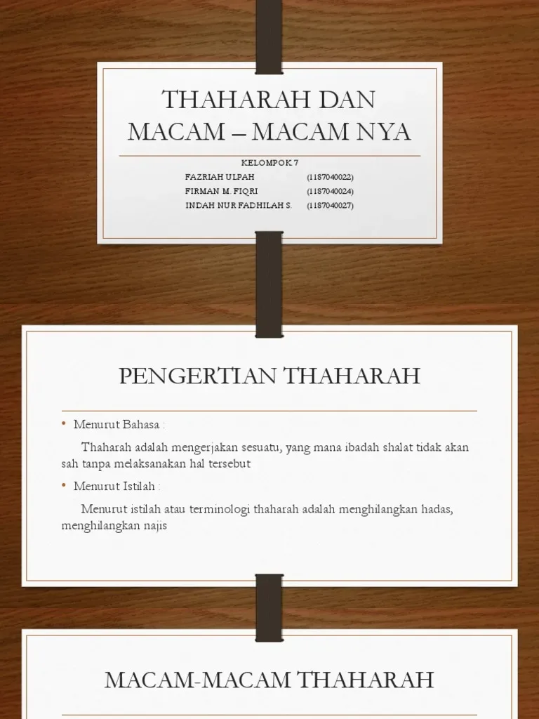 pengertian thaharah
