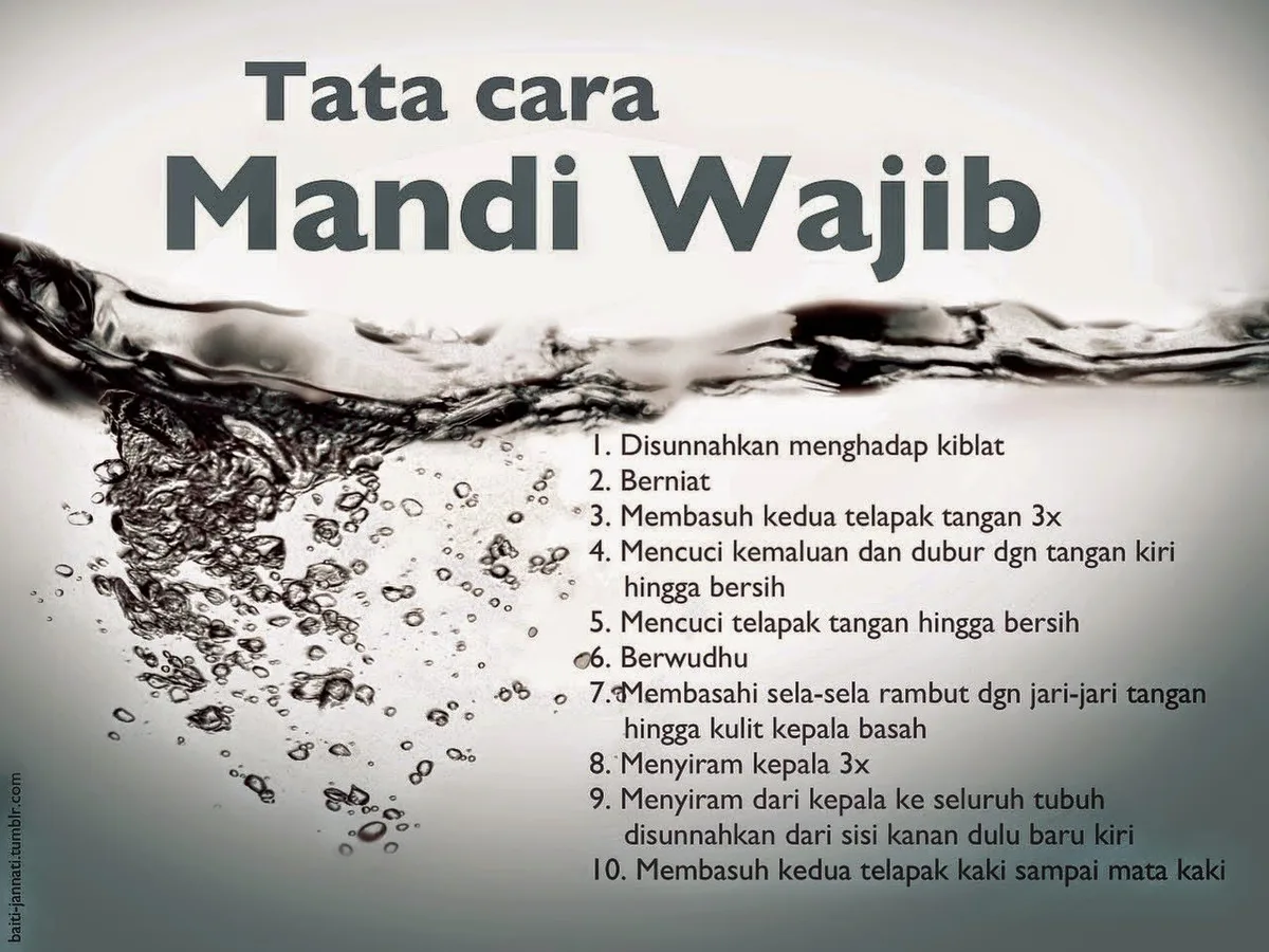 Doa Mandi Besar Lengkap Arab, Latin, dan Artinya