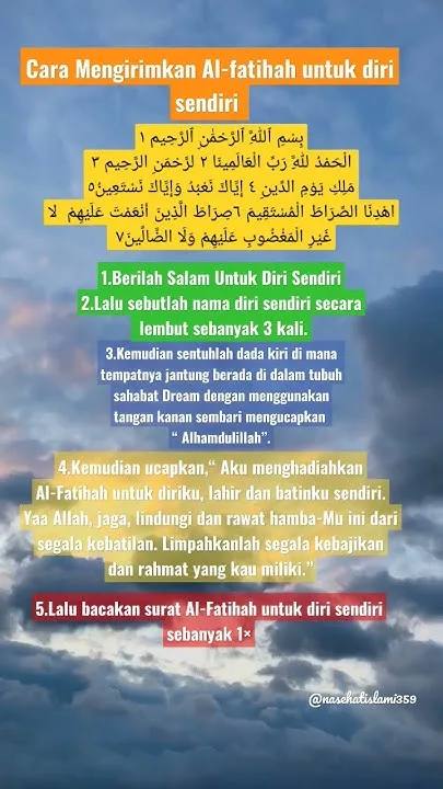 al fatihah untuk diri sendiri