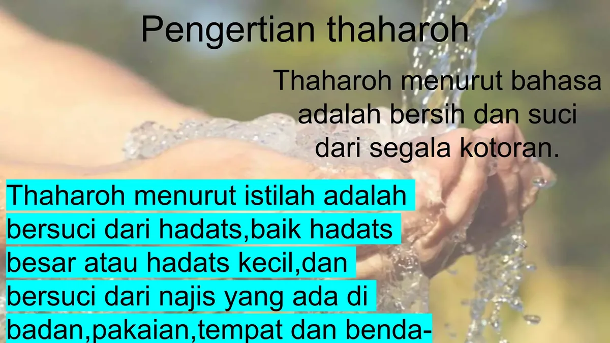 pengertian thaharah: Pembagian Thaharah: dari Hadats Sampai Najis
