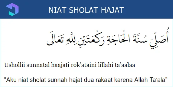 niat sholat hajat