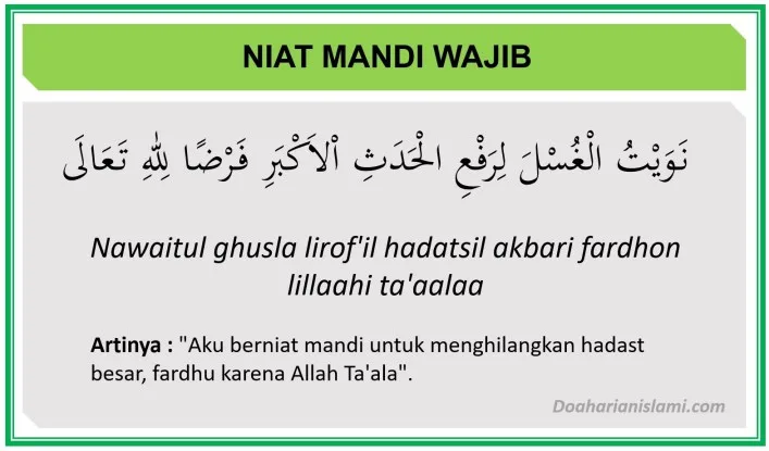 Bacaan Mandi Wajib yang Sering Salah Kaprah