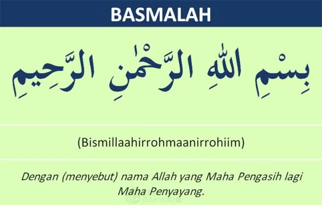 bismillah bahasa arab