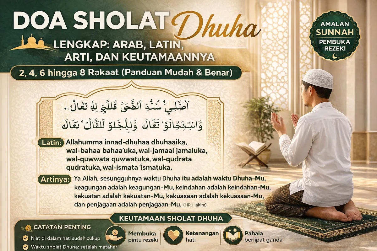 Arti Doa Sholat Dhuha yang Perlu Diresapi, Bukan Sekadar