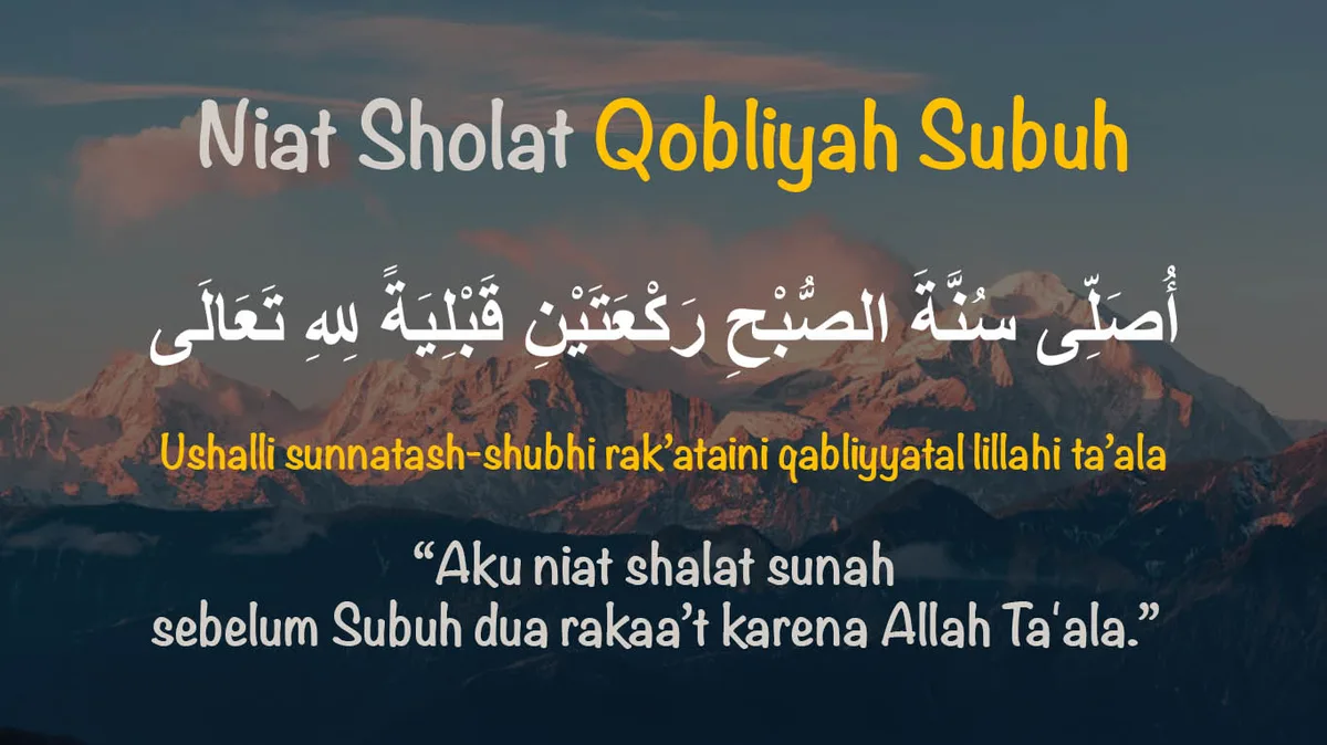 Mengapa Niat Sholat Qobliyah Subuh Menjadi Persoalan yang