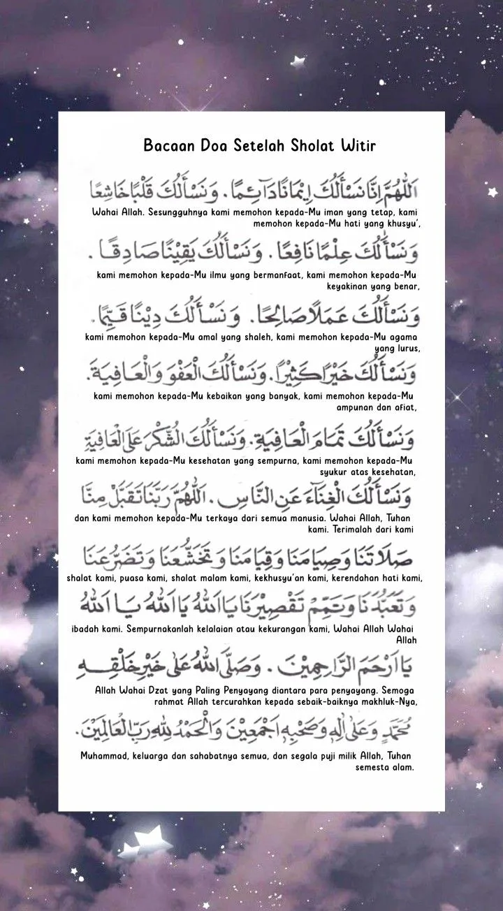 Bacaan Doa Setelah Sholat Tahajud dan Witir yang Bisa Kamu