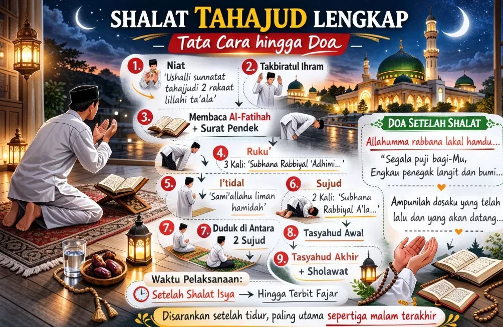 Memahami Niat Sholat Tahajud Lengkap Arab, Latin, dan