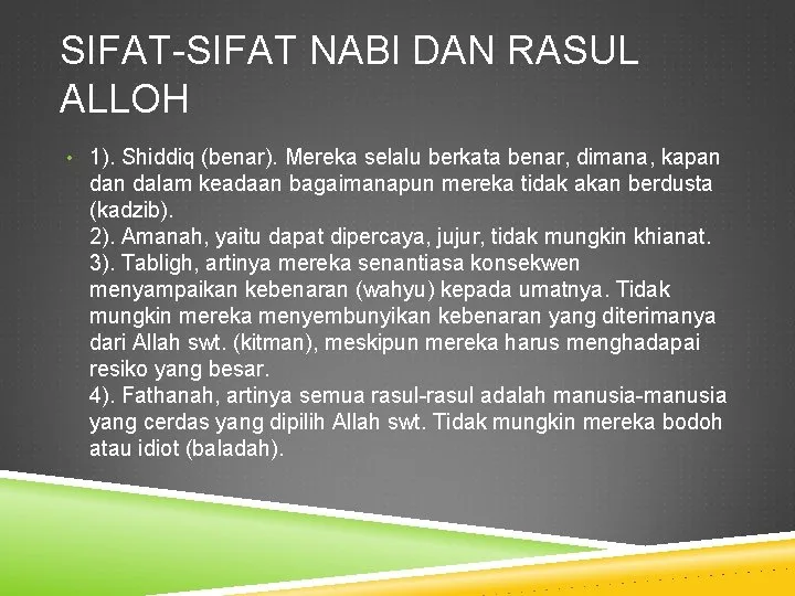 Ragam Sudut Pandang Ulama Soal Sifat Nabi dan Rasul