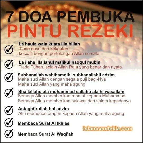 doa penarik rezeki