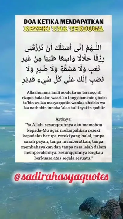 doa minta rezeki tak terduga