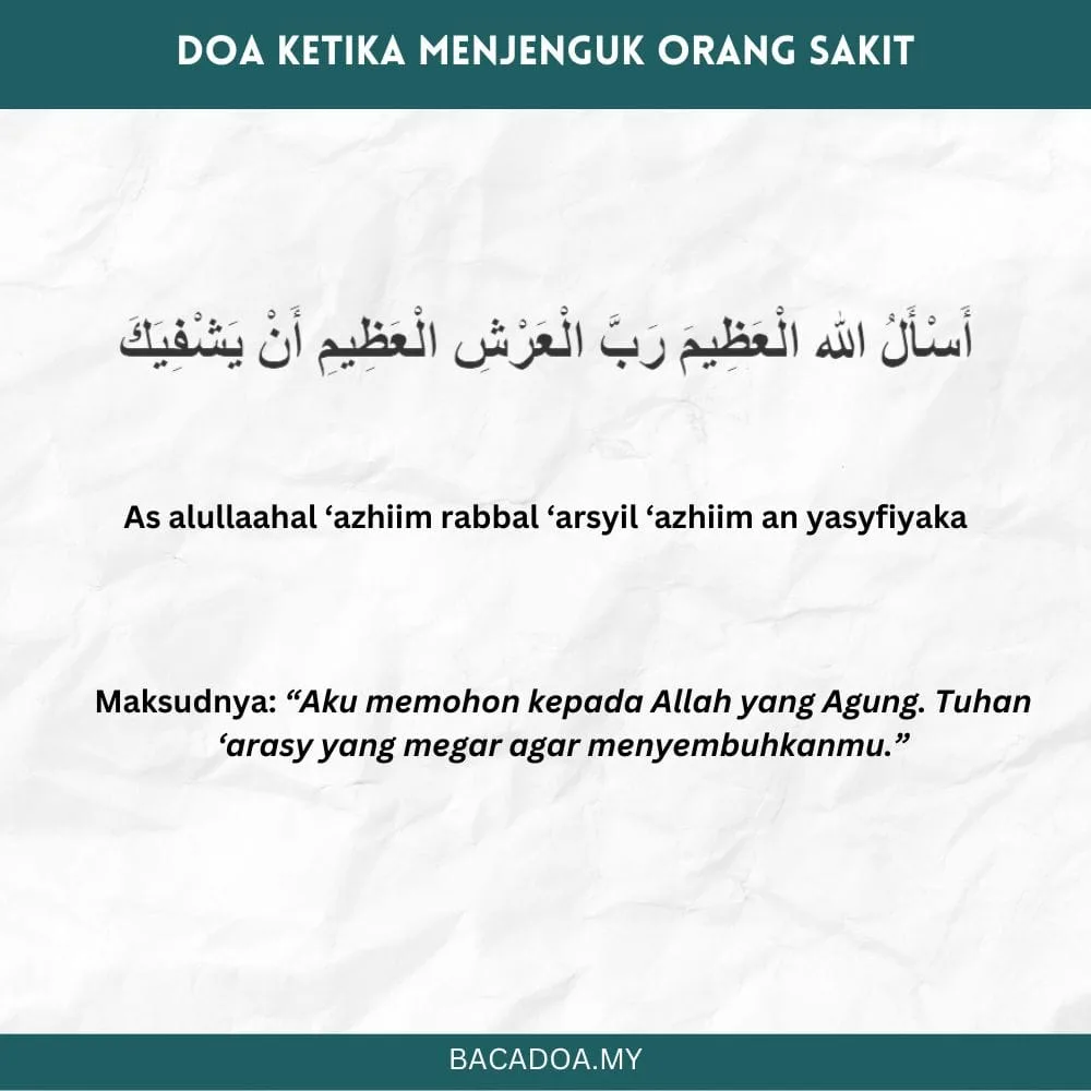 Doa untuk Orang Sakit yang Sudah Berusia Lanjut