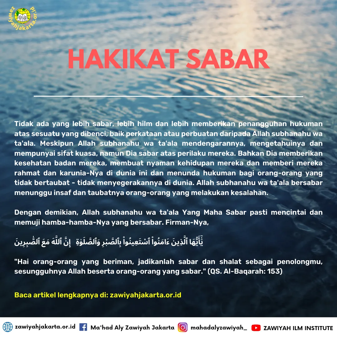 hakikat sabar - Cara Sabar yang Bisa Dilatih Sehari-Hari