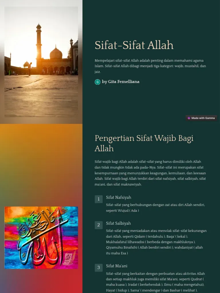 sifat sifat allah