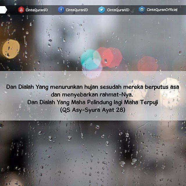 Doa Hujan Deras dalam Tulisan Latin dan Bacaan yang Benar