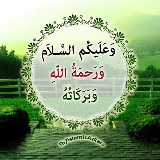 wa alaikum salam