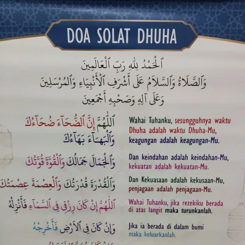 Kedudukan Doa Sholat Dhuha dalam Tradisi Keilmuan Islam