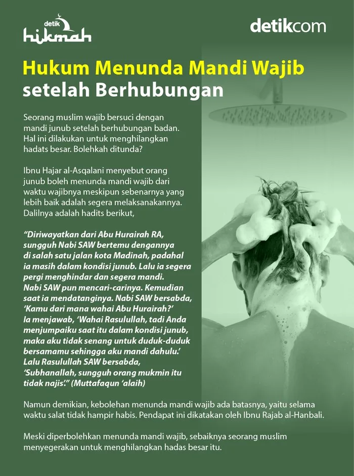 Tata Cara Mandi Wajib Setelah Berhubungan Badan