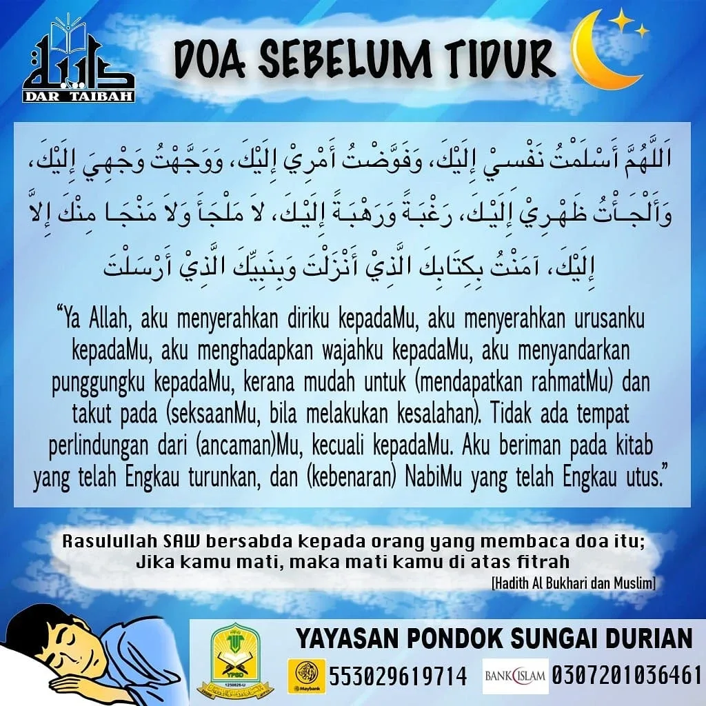 amalan sebelum tidur - Sunnah sebelum Tidur Lainnya yang Mudah Dikerjakan