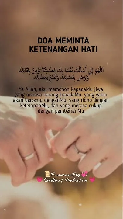 Tabel Ringkasan Doa Ketenangan Hati