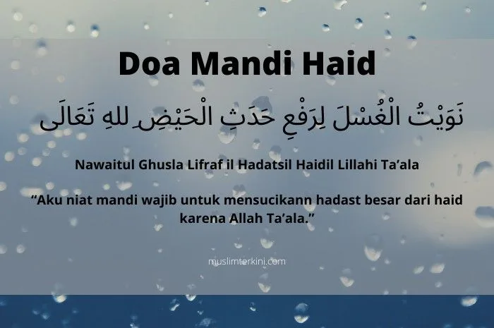 doa mandi bersih setelah haid