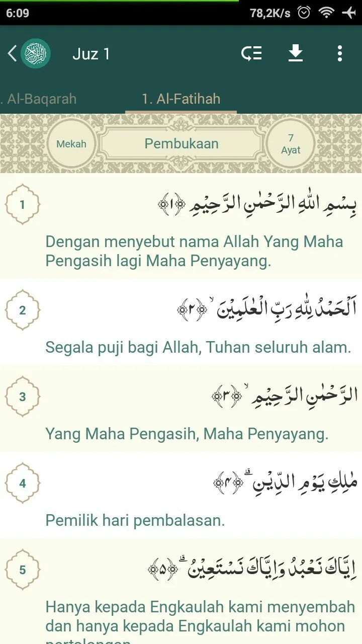 arti surat al fatihah
