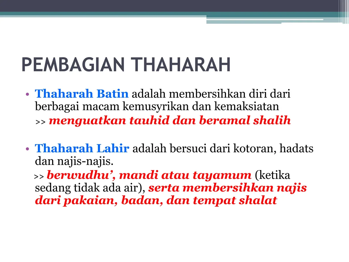 pengertian thaharah