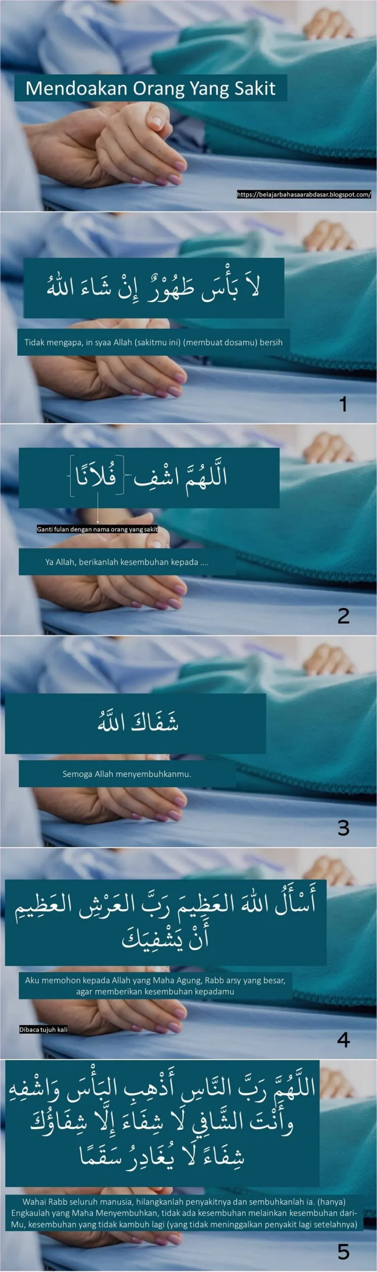 Doa Mendoakan Orang Sakit Lengkap Arab, Latin, dan Artinya