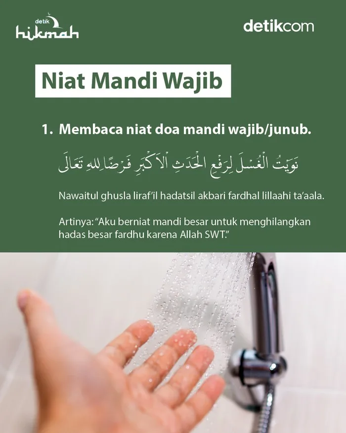 langkah langkah mandi wajib - Penyebab yang Mewajibkan Seseorang Mandi Besar