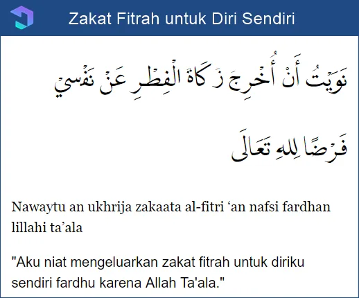 Doa Zakat Fitrah untuk Diri Sendiri dan Keluarga: ketika
