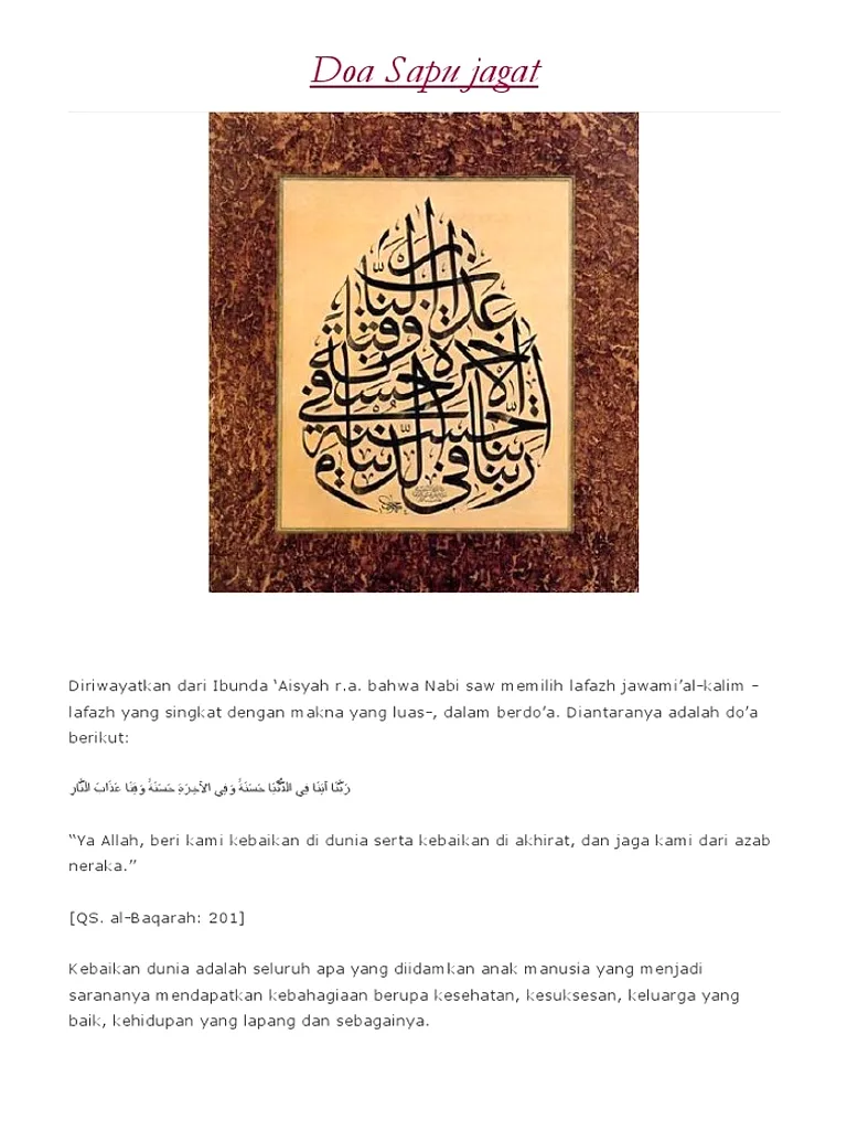 Manfaat Doa Sapu Jagat bagi Kehidupan Sehari-Hari