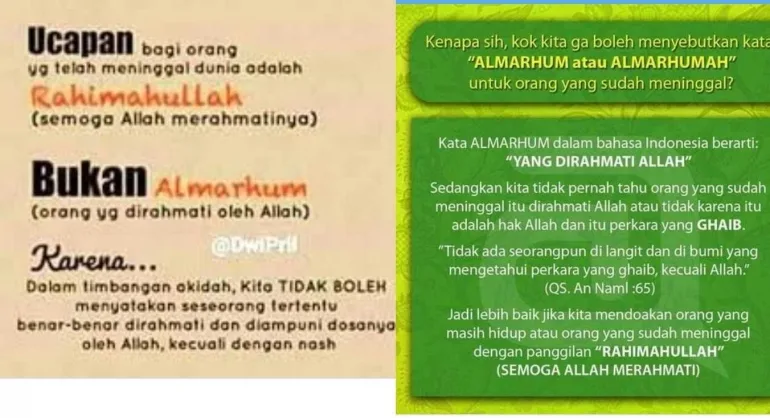 Almarhum Almarhumah sebagai Pasangan Istilah dalam Praktik