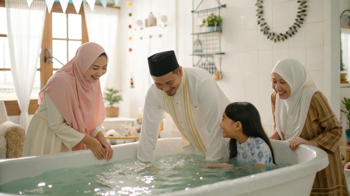 Bacaan Niat Mandi Idul Fitri dalam Tulisan Arab
