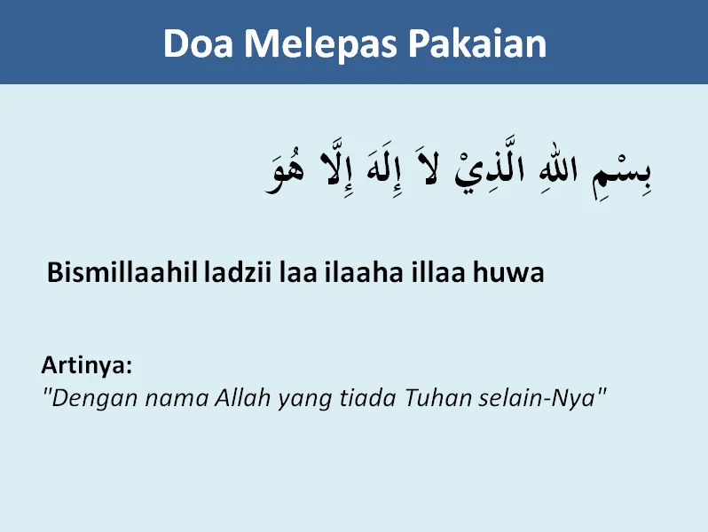 doa melepas pakaian