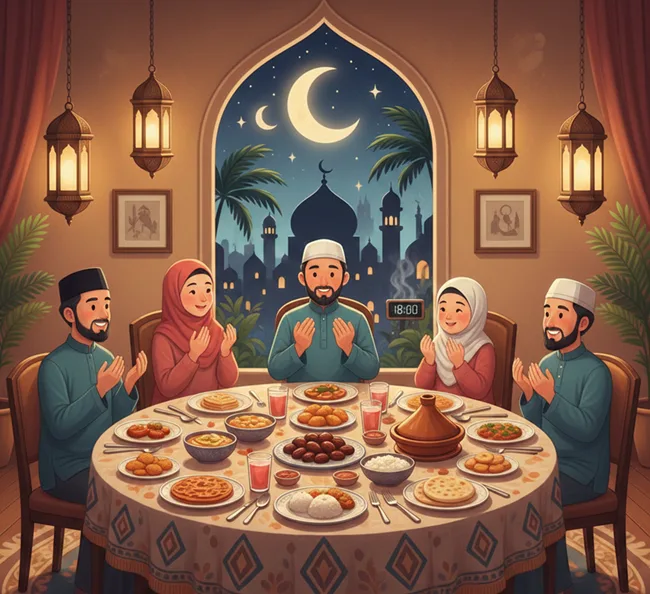 Tabel Ringkasan Waktu dan Adab Buka Puasa