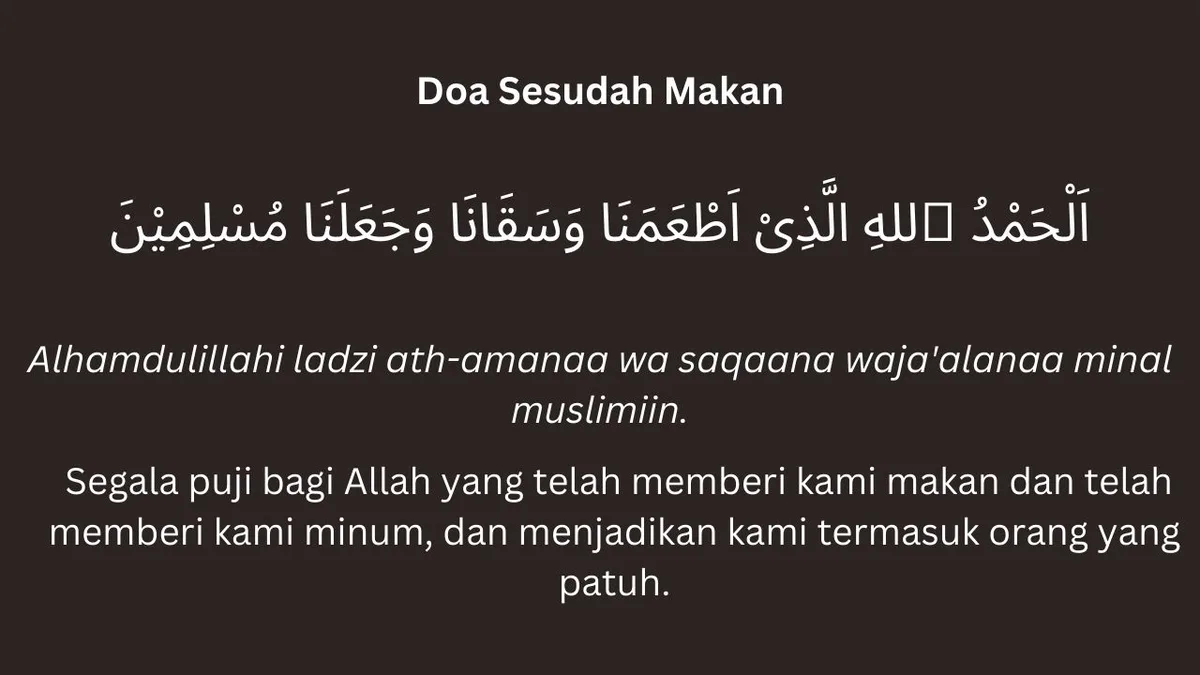 doa sesudah makan