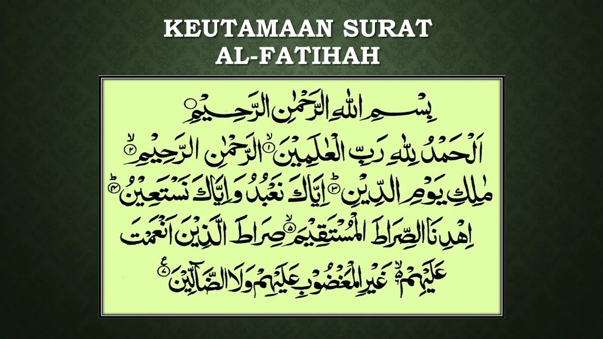arti surat al fatihah
