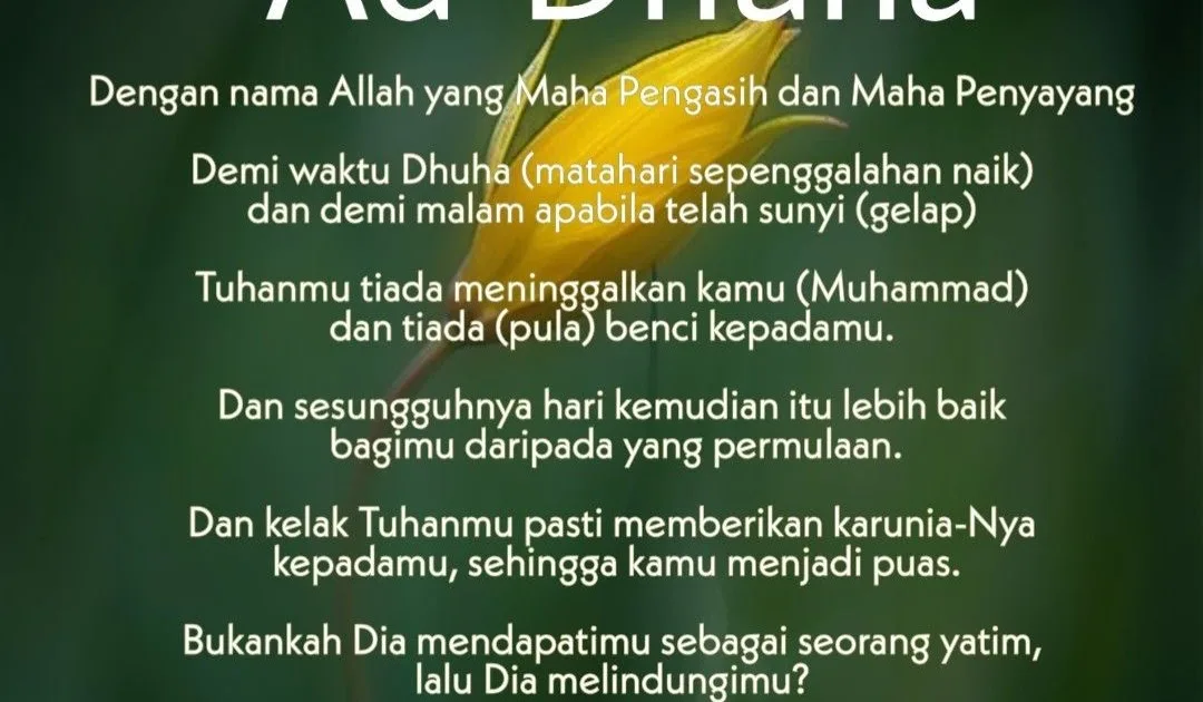 Arti Surat Ad Dhuha Secara Keseluruhan