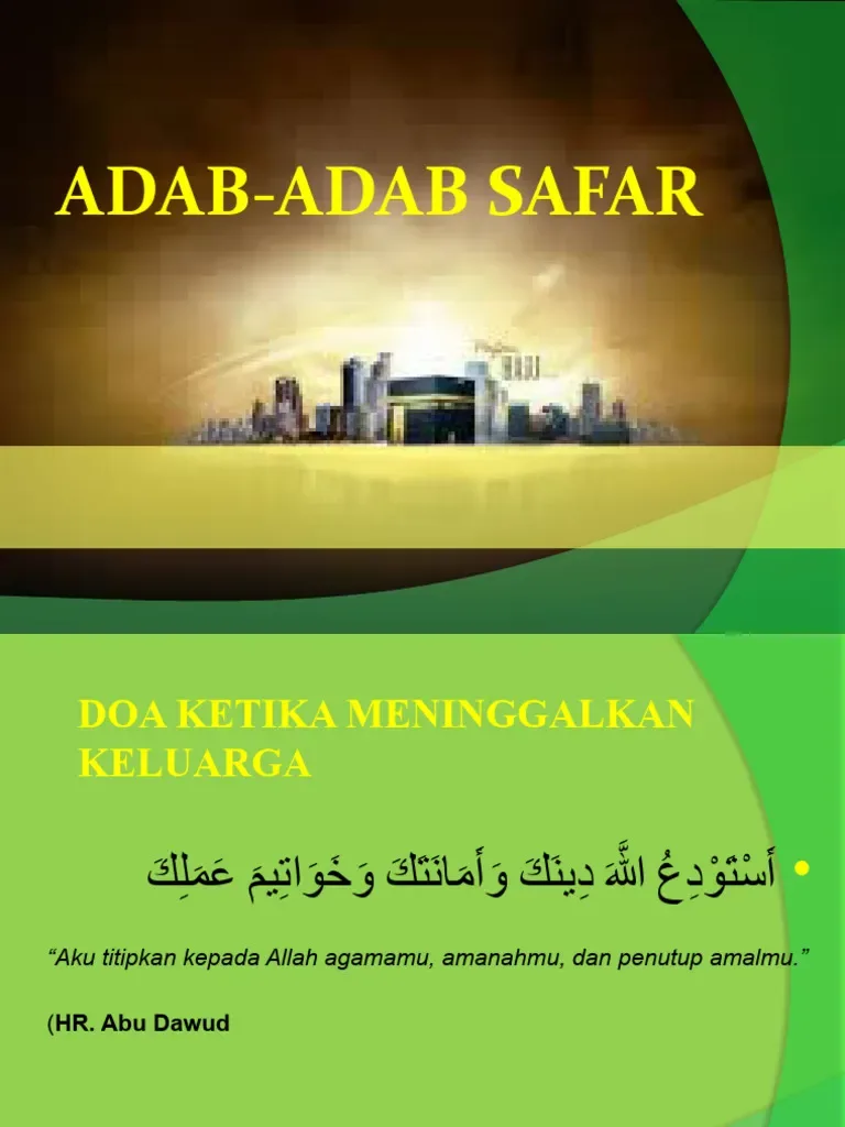 Doa Safar dalam Perjalanan Jauh dan Perjalanan Singkat