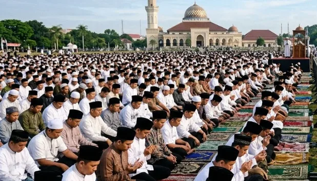 cara sholat idul fitri: Bacaan Niat Sholat Idul Fitri dalam Berbagai Versi
