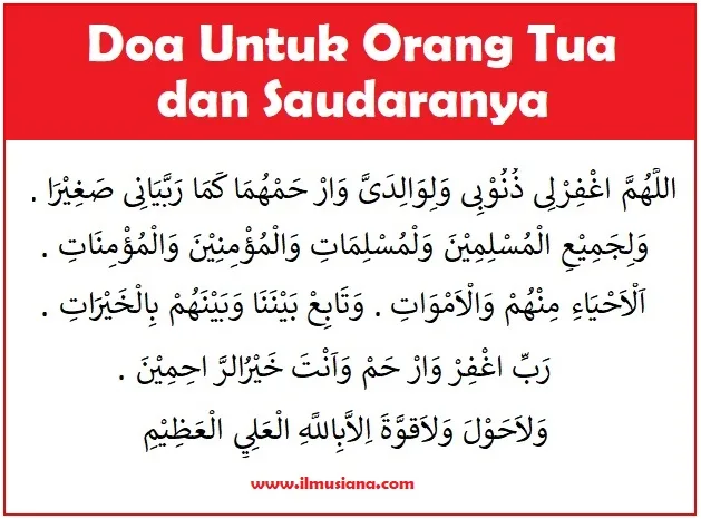 doa untuk orang tua