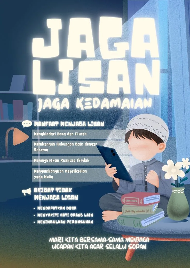 Tabel Ringkasan Hadits Menjaga Lisan Shahih Beserta Artinya
