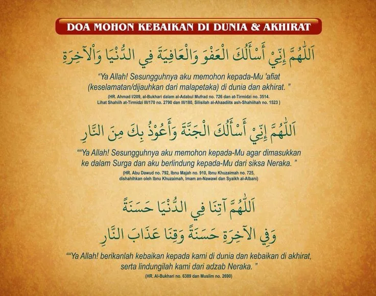 Doa Kebaikan Dunia Lengkap Arab, Latin, dan Artinya, Bekal