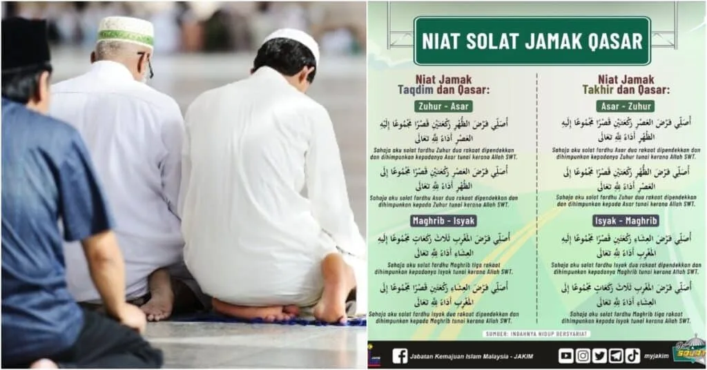 Rangkuman Niat Jamak Qashar untuk Setiap Kombinasi