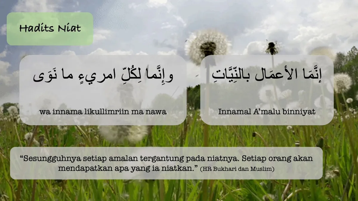 hadits niat: Hadits Surga dan Hubungannya dengan Keikhlasan Niat